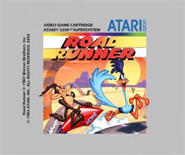 Top of cartridge artwork for Road Runner on the Atari 5200.