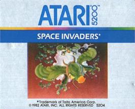 Top of cartridge artwork for Space Invaders on the Atari 5200.