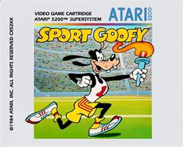 Top of cartridge artwork for Sport Goofy on the Atari 5200.