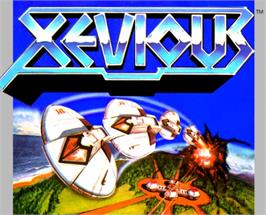 Top of cartridge artwork for Xevious on the Atari 5200.