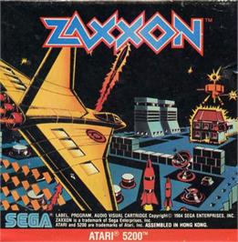 Top of cartridge artwork for Zaxxon on the Atari 5200.