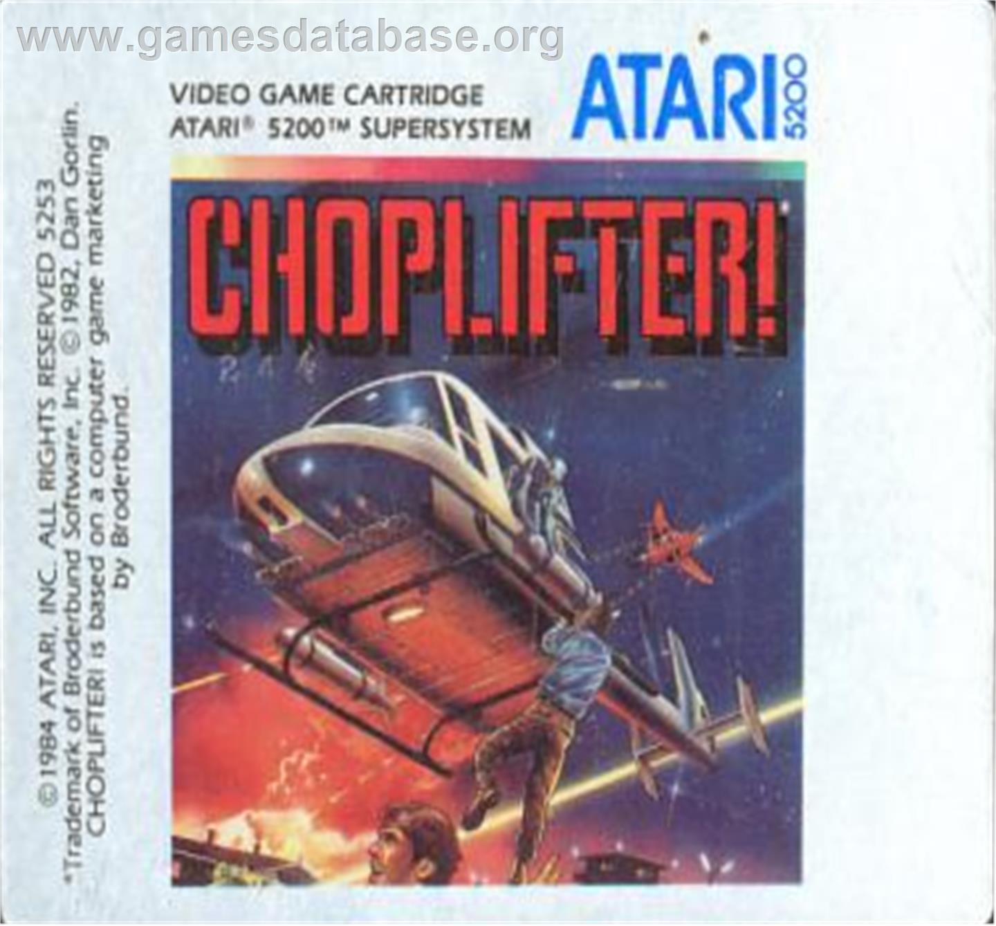 Choplifter - Atari 5200 - Artwork - Cartridge Top