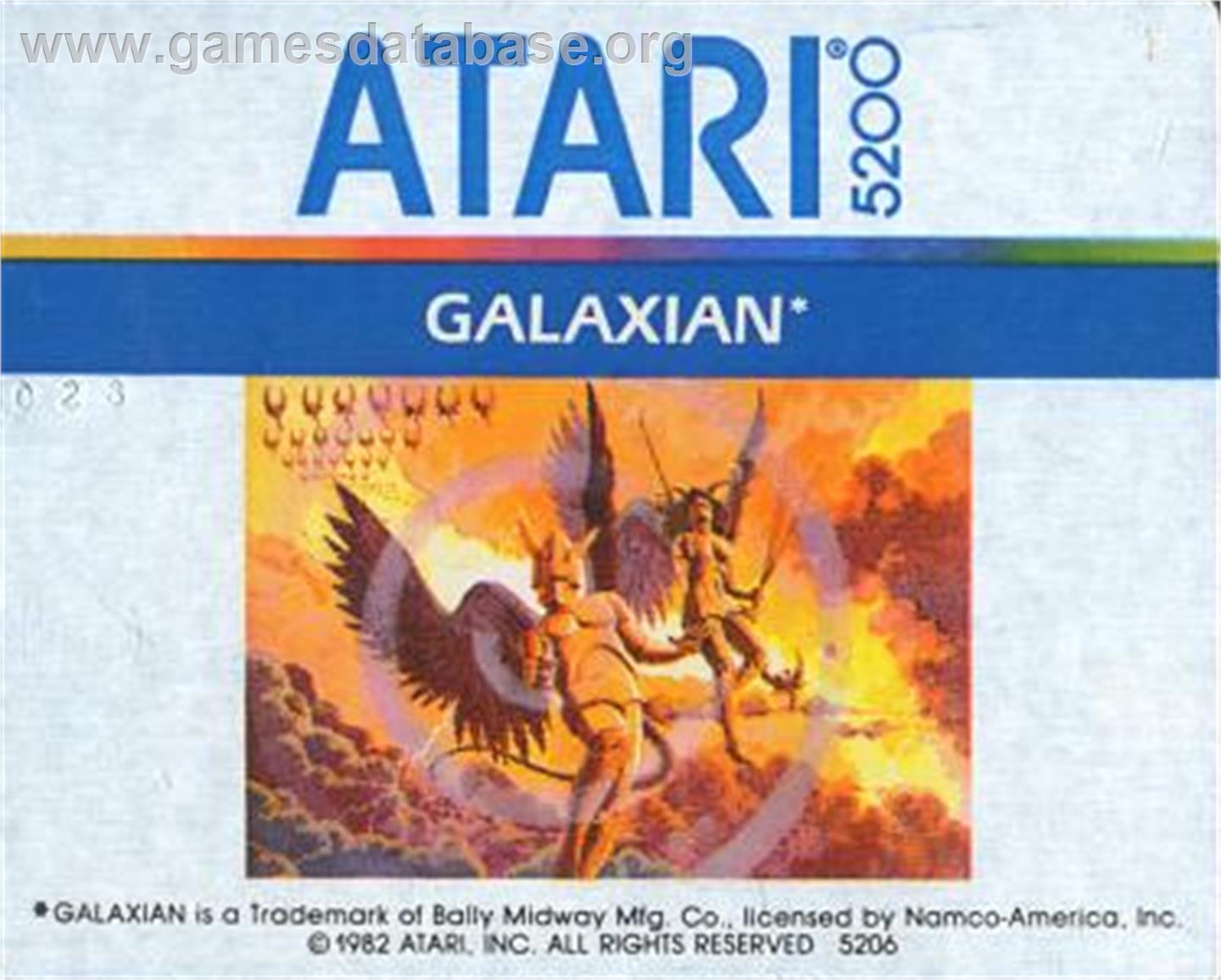 Galaxian - Atari 5200 - Artwork - Cartridge Top