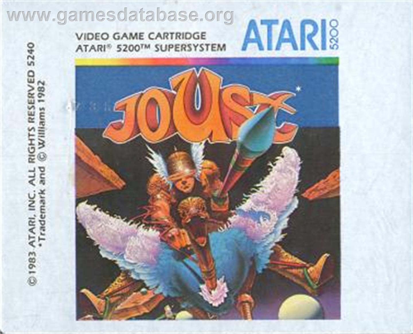Joust - Atari 5200 - Artwork - Cartridge Top