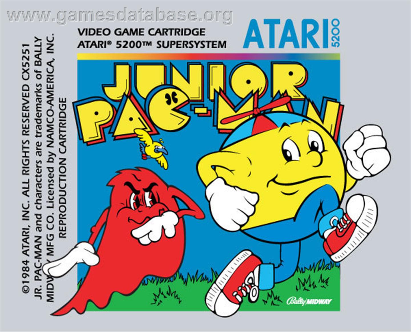 Jr. Pac-Man - Atari 5200 - Artwork - Cartridge Top