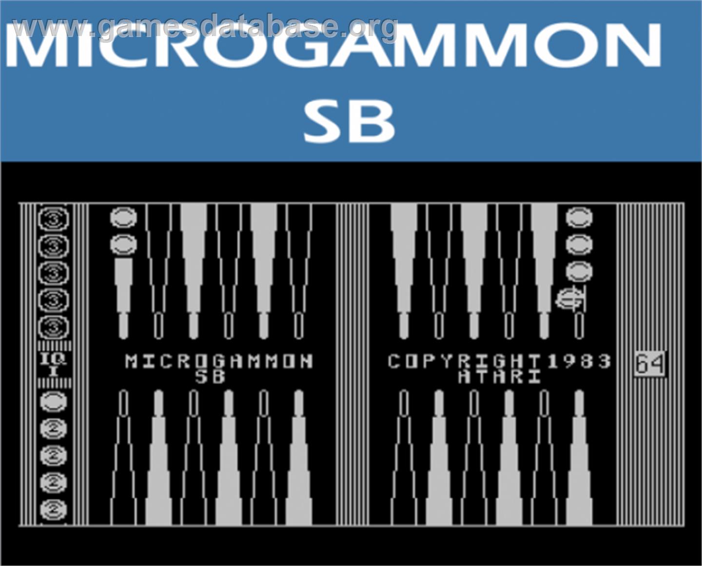 Microgammon SB - Atari 5200 - Artwork - Cartridge Top