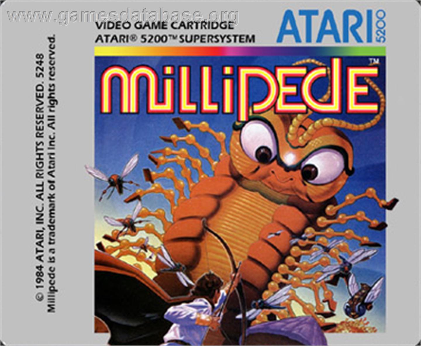 Millipede - Atari 5200 - Artwork - Cartridge Top