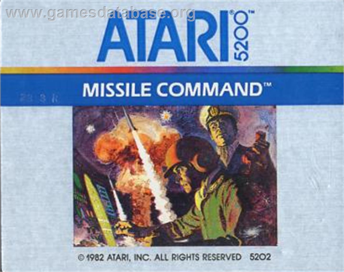 Missile Command - Atari 5200 - Artwork - Cartridge Top