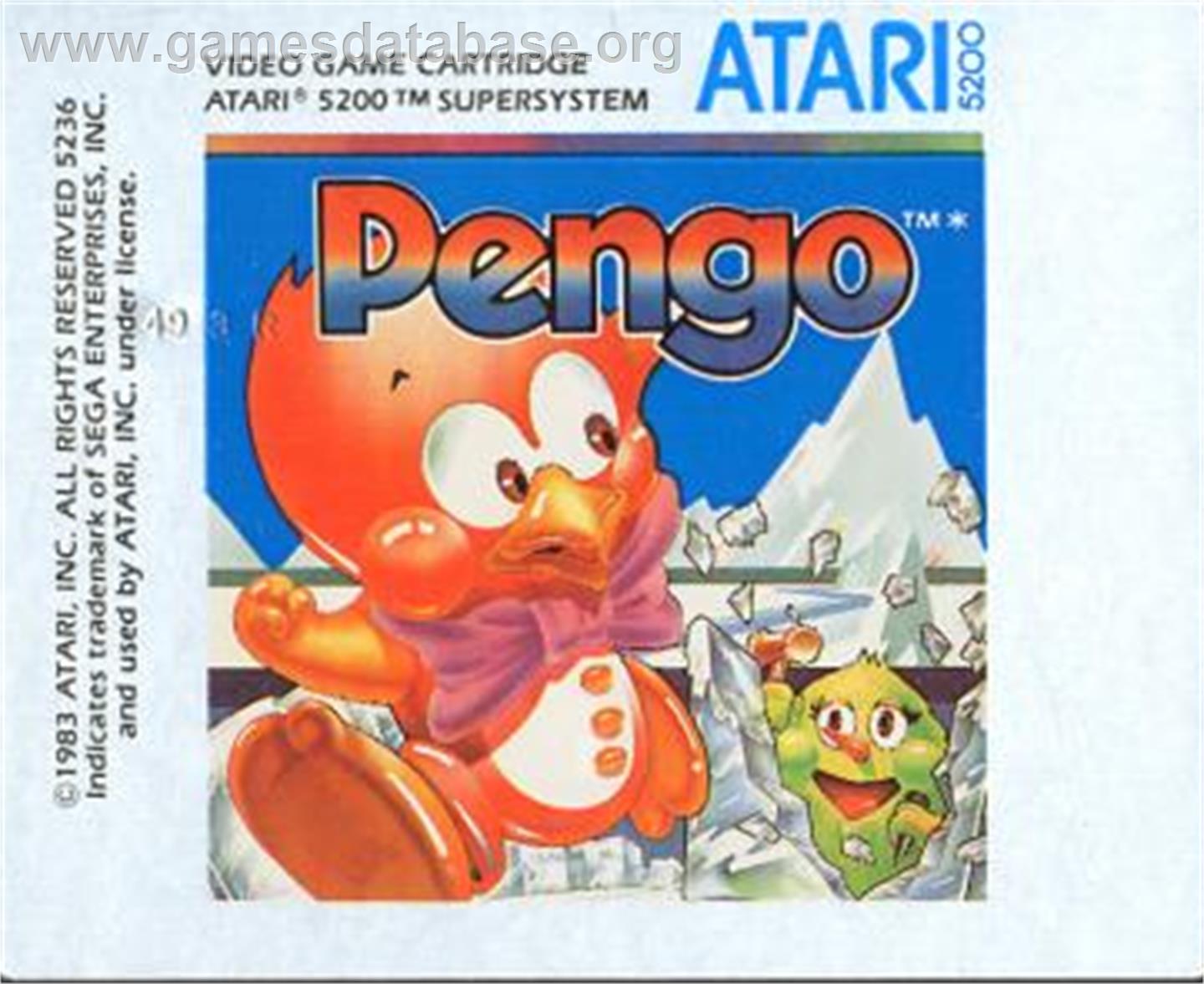 Pengo - Atari 5200 - Artwork - Cartridge Top