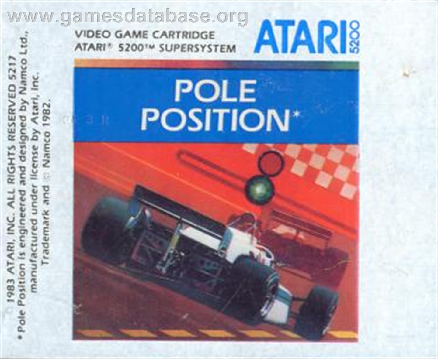 Pole Position - Atari 5200 - Artwork - Cartridge Top