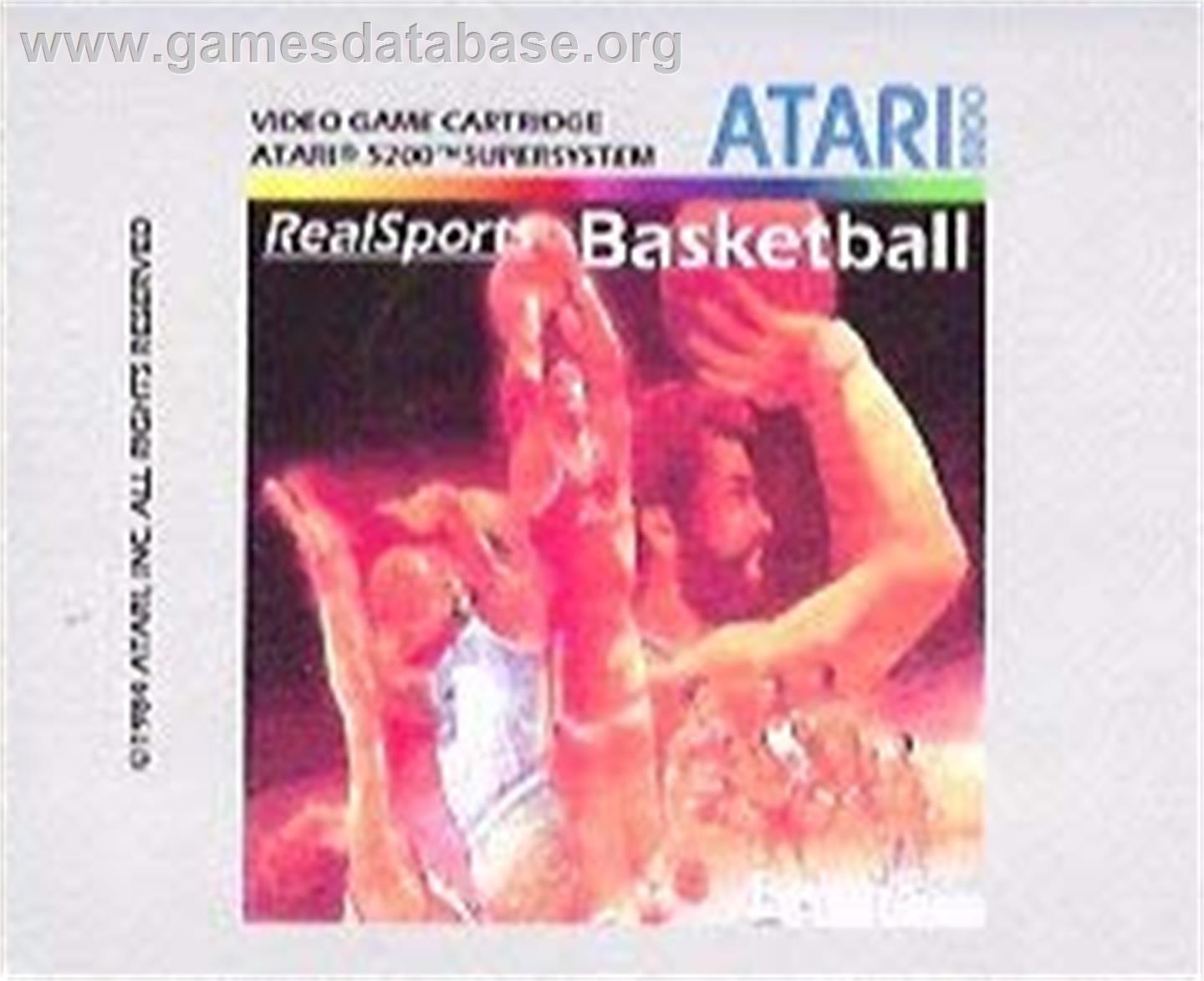 RealSports Basketball - Atari 5200 - Artwork - Cartridge Top