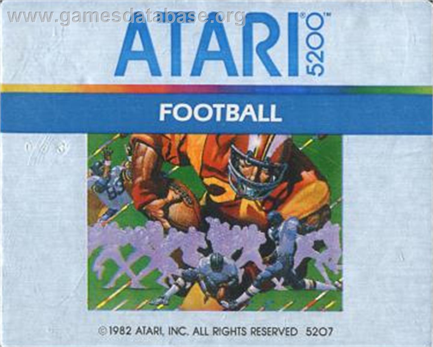 RealSports Football - Atari 5200 - Artwork - Cartridge Top