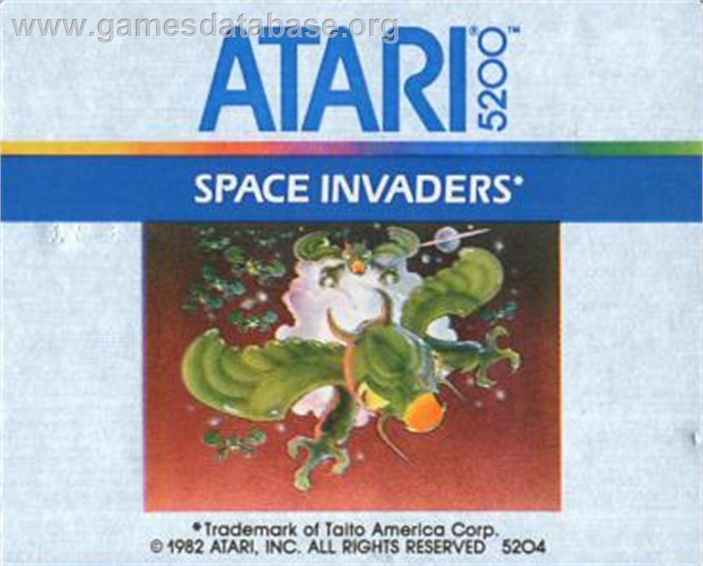 Space Invaders - Atari 5200 - Artwork - Cartridge Top