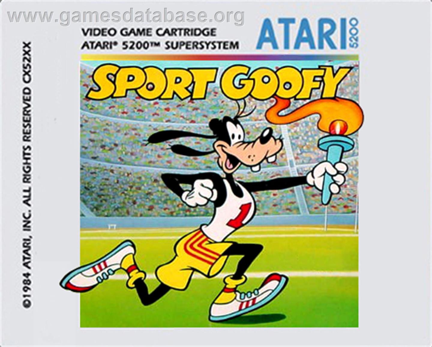 Sport Goofy - Atari 5200 - Artwork - Cartridge Top