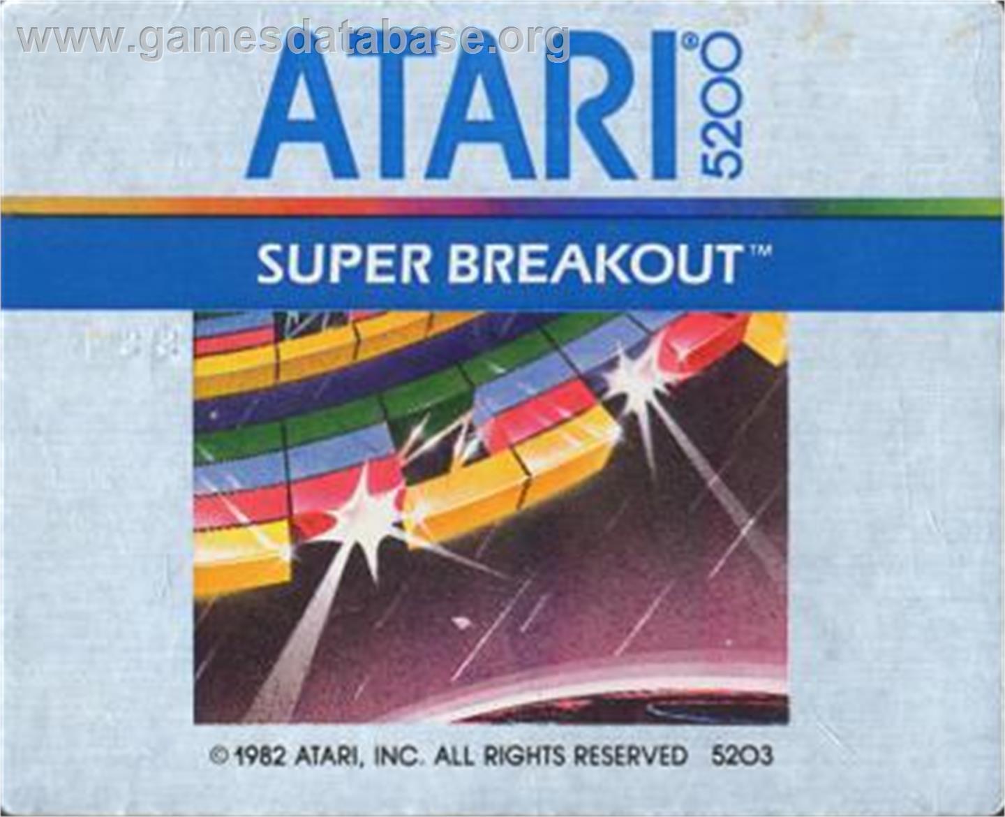 Super Breakout - Atari 5200 - Artwork - Cartridge Top