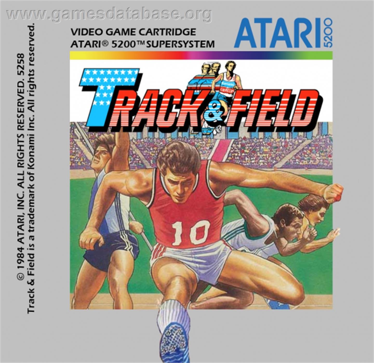 Track & Field - Atari 5200 - Artwork - Cartridge Top
