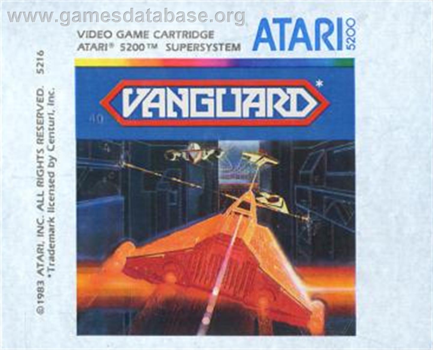 Vanguard - Atari 5200 - Artwork - Cartridge Top