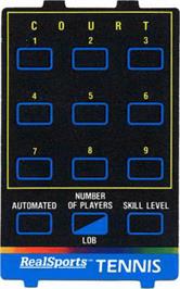 Overlay for RealSports Tennis on the Atari 5200.