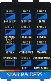 Overlay for Star Raiders on the Atari 5200.