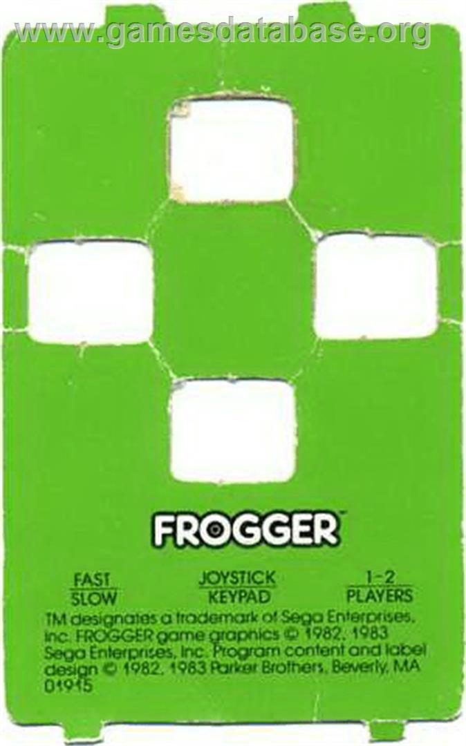 Frogger 2: Three Deep - Atari 5200 - Artwork - Overlay