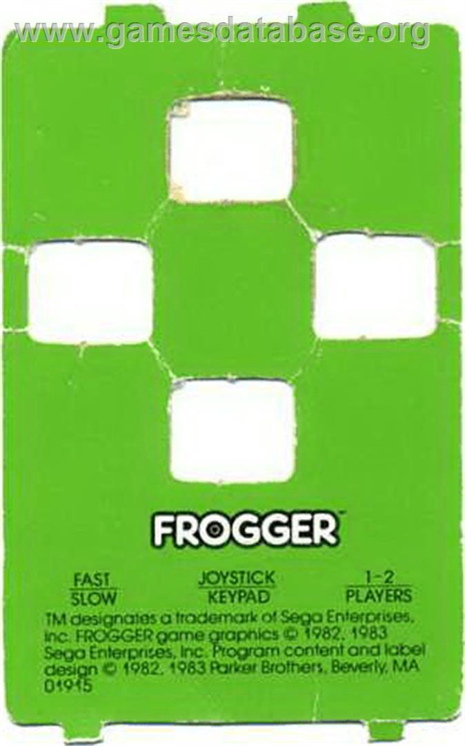 Frogger 2 - Threeedeep! - Atari 5200 - Artwork - Overlay