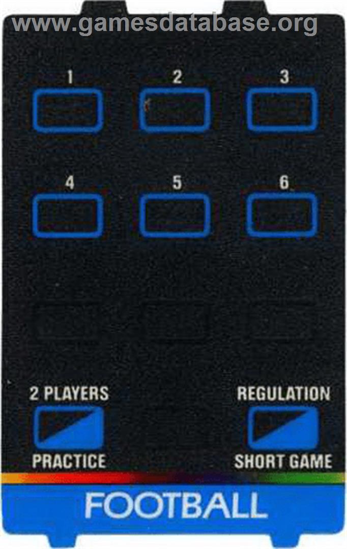 RealSports Football - Atari 5200 - Artwork - Overlay