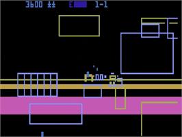 In game image of Blaster on the Atari 5200.