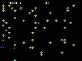 In game image of Centipede on the Atari 5200.