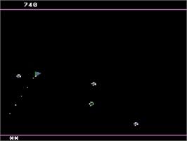 In game image of Meteorites on the Atari 5200.