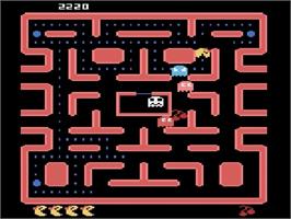 In game image of Ms. Pac-man on the Atari 5200.
