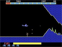 In game image of Super Cobra on the Atari 5200.