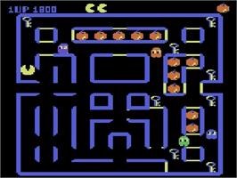 In game image of Super Pac-Man on the Atari 5200.