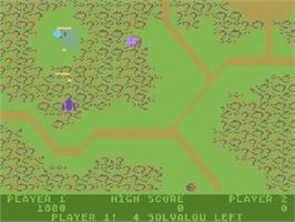 In game image of Xevious (Prototype) on the Atari 5200.