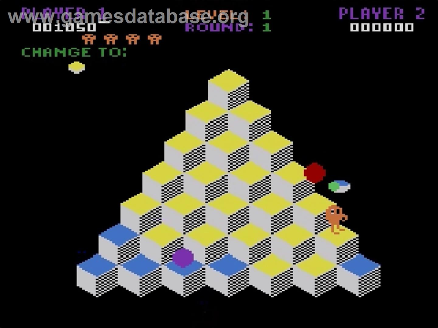 Q*bert - Atari 5200 - Artwork - In Game