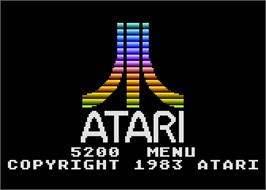 Title screen of 5200 Menu Program on the Atari 5200.