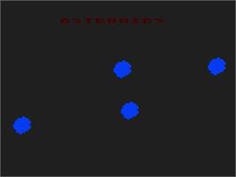 Title screen of Asteroids on the Atari 5200.