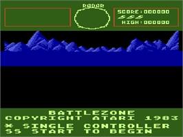 Title screen of Battlezone on the Atari 5200.
