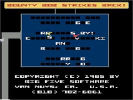 Title screen of Bounty Bob Strikes Back on the Atari 5200.