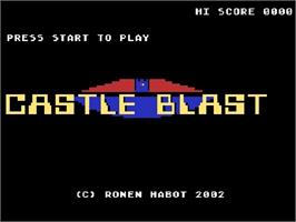 Title screen of Castle Blast on the Atari 5200.