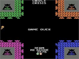 Title screen of Castle Crisis on the Atari 5200.