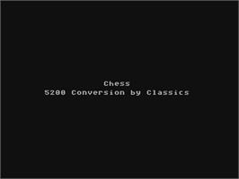 Title screen of Chess on the Atari 5200.