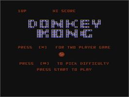 Title screen of Donkey Kong on the Atari 5200.