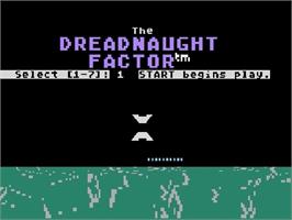 Title screen of Dreadnaught Factor, The on the Atari 5200.