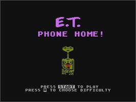 Title screen of E.T. Phone Home! (Atari 8bit conversion) on the Atari 5200.