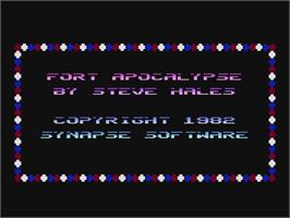 Title screen of Fort Apocalypse on the Atari 5200.