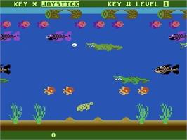 Title screen of Frogger 2 - Threeedeep! on the Atari 5200.