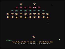 Title screen of Galactic Chase on the Atari 5200.