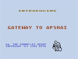 Title screen of Gateway To Apshai on the Atari 5200.