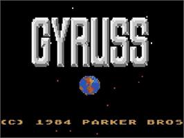 Title screen of Gyruss on the Atari 5200.
