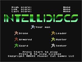 Title screen of Intellidiscs on the Atari 5200.